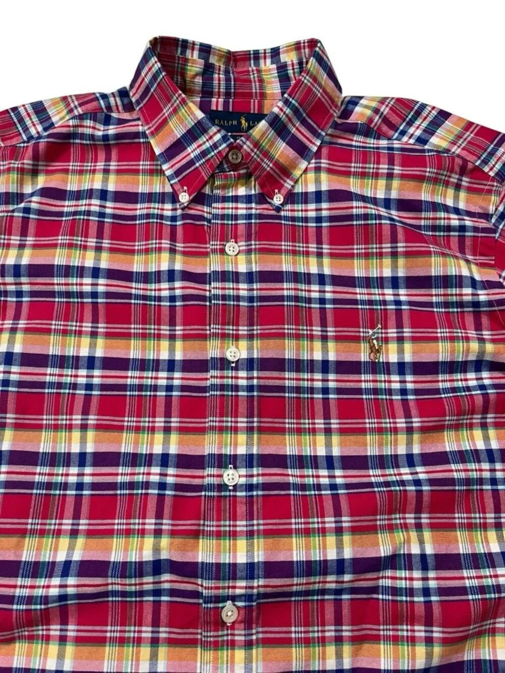 Ralph Lauren Pony Plaid oxford shirt Men's size L